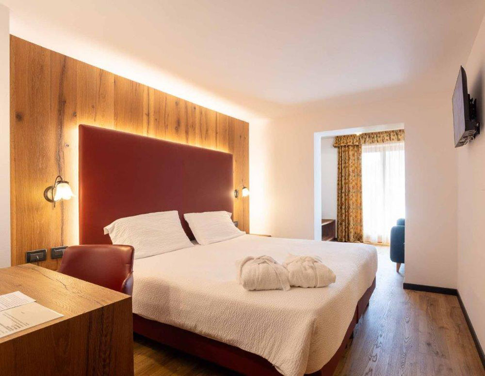 Val di Fassa - Hotel Crepei Doppelzimmer Familienskireisen Val di Fassa - Hotel Crepei Doppelzimmer