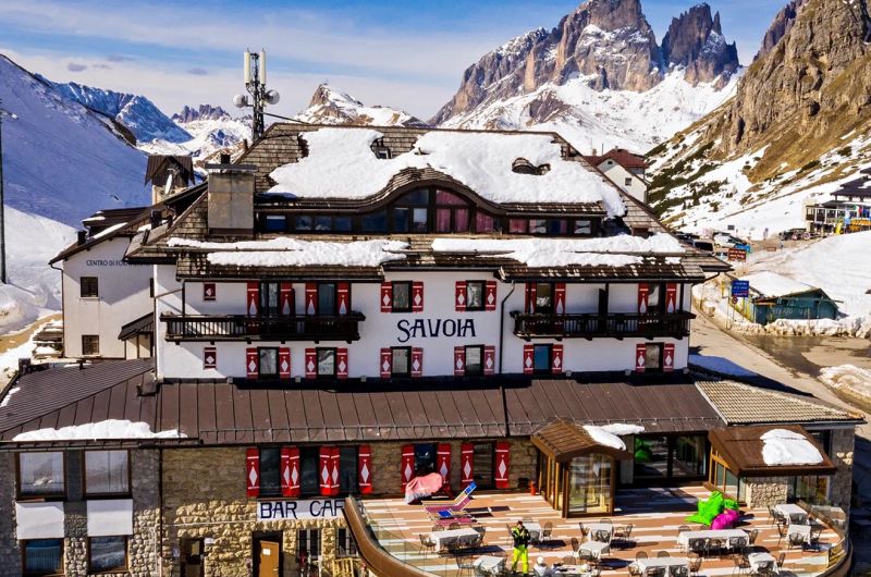 Hotel Savoia Ski in Ski out an der Sella Ronda Dolimiti Superski